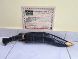 Eredeti Gurkha Khukuri kés Nepálból – tanúsítvánnyal – 40.5 cm