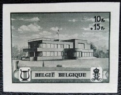 BEL594v / Belgium 1941 Erzsébet Királynő Zenei Alapítvány vágott blokk bélyege postatiszta