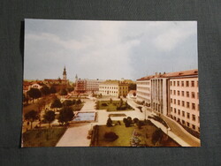 Képeslap,Szlovákia,Presov,Eperjes,Leninovo námestie,Lenin tér látkép,részlet,1960-