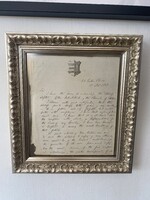 Kossuth Lajos Autograph Letter in Frame