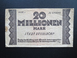 20 millió márka notgeld Düsseldorf 1923 VG Németország