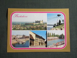 Képeslap,Szlovákia,Bratislava,Pozsony,városi látkép,részletek,1980-
