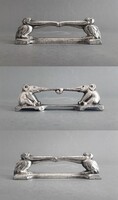 Société Francaise d'Orfèvrerie d'Art ARGIT/Christofle 3x art deco - elefánt pelikánok- késbak 1920