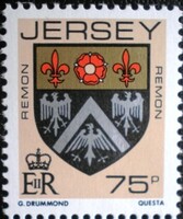 Jer408 / Jersey 1987 Családi címereki bélyeg postatiszta