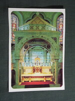 Képeslap,Szeged,Fogadalmi templom,oltár látkép,részlet, 1980-