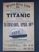 White Star Line Titanic poszter, reklám - replika!