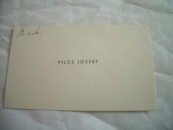 Pilcz József névjegykártya