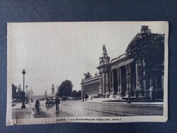 Régi képeslap Franciaország Párizs Grand Palais, autók, forgalom kb. 1910