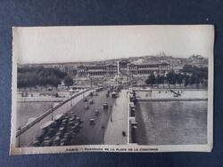 Régi képeslap Franciaország Párizs Concorde tér, autók, forgalom kb. 1910