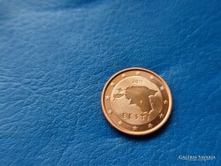 ÉSZTORSZÁG 2 EURO CENT 2011 UNC! RITKA!