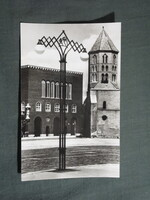 Képeslap,Szeged,Dóm tér,Demeter torony látkép,részlet, 1960-