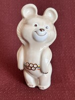 Jelzett orosz porcelán Misa maci 1980 Moszkvai olimpia kabala figurája