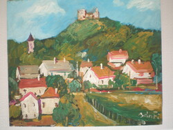 SZIGLIGET   40 cm X  33 cm   CSODASZÉP  FESTMÉNY . NEMZETKŐZILEG  ELISMERT FESTŐMŰVÉSZ