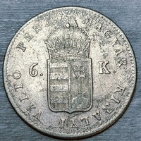 Ezüst 6 krajcár 1849 NB