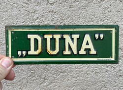 Duna biztosító lemeztábla (reklámtábla, reklám, tábla)