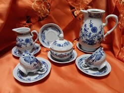 Antik hagymamintás  német porcelán 2 személyes kávéskészlet,  12 db.