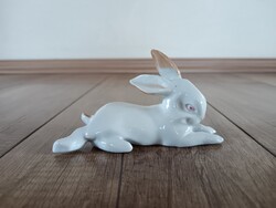 Ritka Zsolnay Sinkó nyúl porcelán figura
