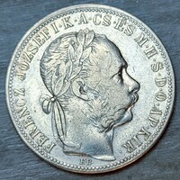 Ferenc József ezüst 1 Forint 1889 KB