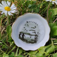 Balatoni emlék Aquincumi porcelán mini tálka