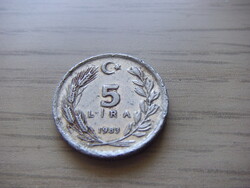 5  Líra 1983 Törökország ( Török Font ) ( 1 )