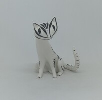 Hollóházi porcelán Art deco cica!