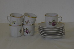 Hollóházi porcelán ötszemélyes kávéskészlet A194