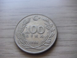 100  Líra 1986 Törökország ( Török Font )
