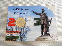 2023  PETŐFI 200 Ft forint UNC verdefényes RITKA bliszter csak 500 db sorszám: 191