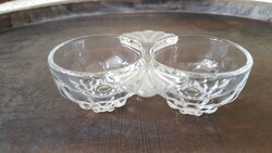 Szép formájú,asztali üveg sótartó