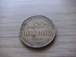 100.000  Líra 1999 Törökország ( Török Font )  ( 1 )