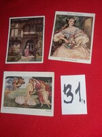 Antik 1930 gyűjthető VEGYES cigaretta reklámkártyák Festmények 3 db egyben 31.