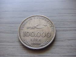 100.000  Líra 2000 Törökország ( Török Font )
