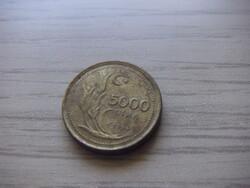 5000  Líra 1996 Törökország ( Török Font )