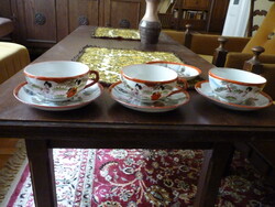 3 db japán mintás teás csésze