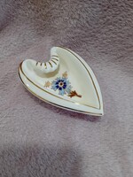 2504/9 Zsolnay porcelán búzavirág mintás gyűrűtartó tálka