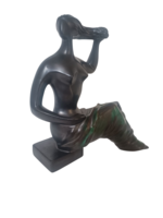 Midcentury modern vintage retro kerámia design nő figura cseh