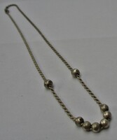 Nagyon szép régi ezüstgolyókkal ezüstnyaklánc