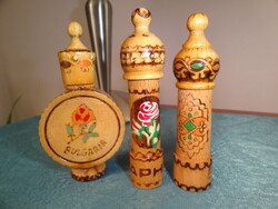 Vintage rózsa olaj Made In Bulgária 3db