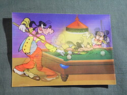 Képeslap,dimenziós,Walt Disney,Mickey egér,Goofy kutya látkép,részlet, 1990-