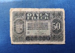 50 Fillér 1920, VG+.