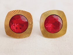 Mandzsetta gomb 033 - retro - fém üveg