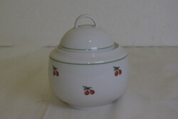Alföldi porcelán cseresznye mintás cukortartó A267