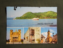 Képeslap,Dunakanyar,mozaik,Szentendre,Visegrád,Vác,Duna látkép,részlet, 1980-