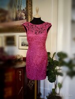 LIPSY LIMITED 38-as ciklámen légcsipke alkalmi ruha, parti, esküvői ruha