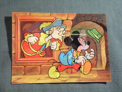 Képeslap,dimenziós,Walt Disney,Mickey egér látkép,részlet, 1990-