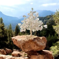 Bonsai Drágakő Ékszerfa szerencsefa, életfa, pénzfa, kristályfa kvarc kövekből drágakő fa
