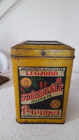 "A  legjobb a Szécsiféle szegedi paprika"régi pléhdoboz