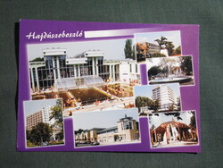 Képeslap,Hajdúszoboszló,mozaik,gyógyfürdő,strand,medence,szálló,üdülő,étterem látkép,részlet, 2000-