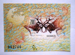B262 / 2001 Földrészek állatai IV. -Európa blokk postatiszta