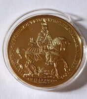 II. Mátyás 16 dukát Esztergom ostroma 1595/1601 utánveret Típus: Érem Anyag: Réz-nikkel Súly: 35 g